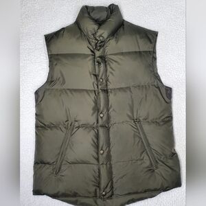 Ralph Lauren Puffer Down Vest Mens 40 R Green Jacket Full Zip Sz Medium